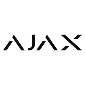 Logo Ajax ou badge de certification Ajax présentant le statut d'expert certifié, avec design moderne et professionnel sur fond neutre blanc ou gris clair. L'image doit clairement identifier la certification ou partenariat Ajax sans texte superflu.